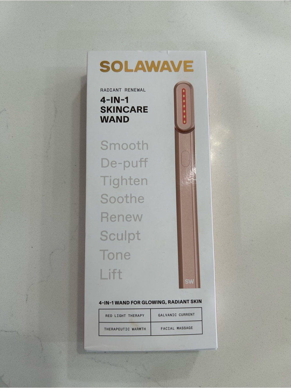 Solawave 4-in-1 Skincare Wand – Rose Gold Facial Tool